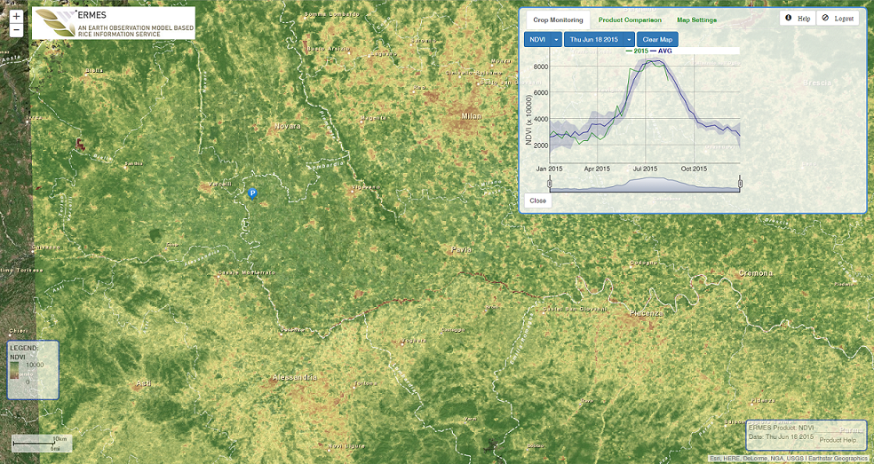 ERMES Geoportal screenshot